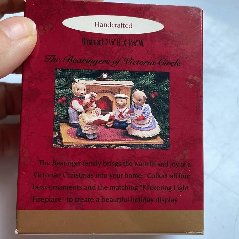 Vtg 1993 Hallmark The Bearingers Abearnathy Bearinger Christmas Ornament‎